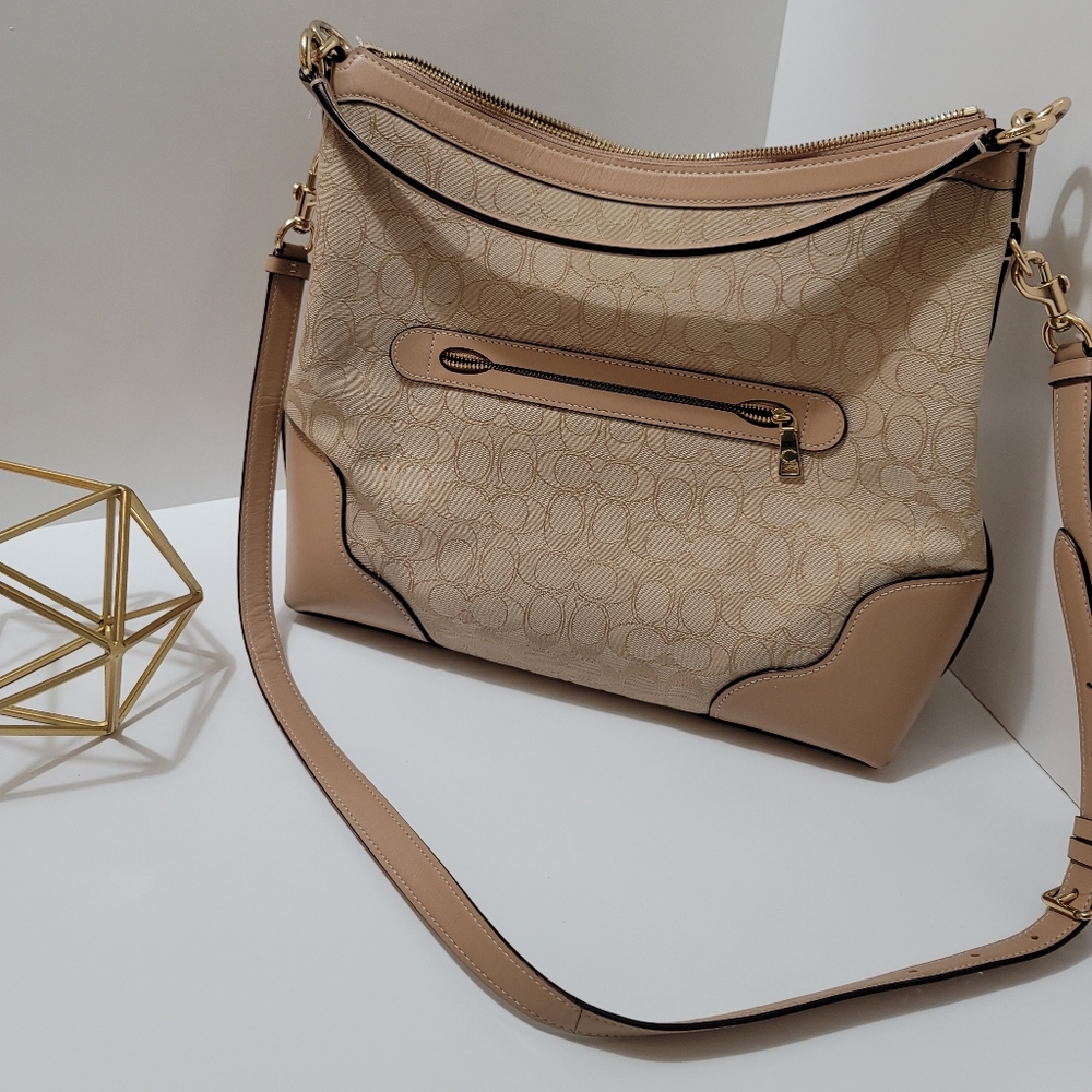 Coach "Evie" Hobo Shoulder Bag Beechwood - Picture 3 of 10